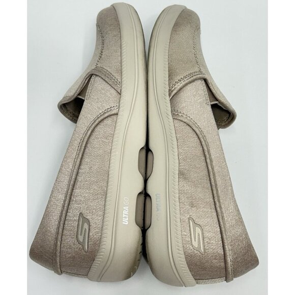 Skechers Goga Mat Go Bliss Walking Women’s Sneaker Size 8 Beige Walking Slip Ins - Picture 7 of 10